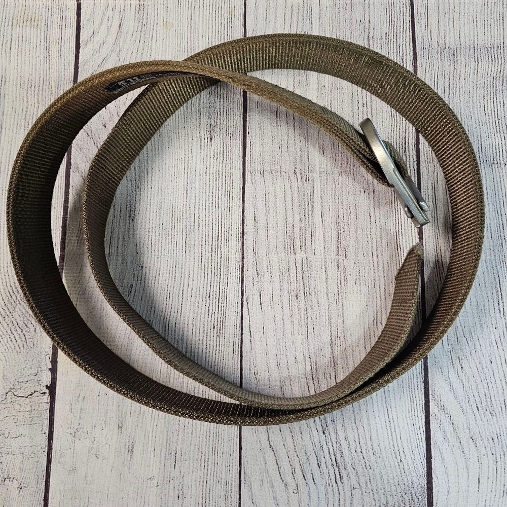 Men's 5.11 Tactical Series Army Green/Brown Belt One Size - Picture 8 of 8
